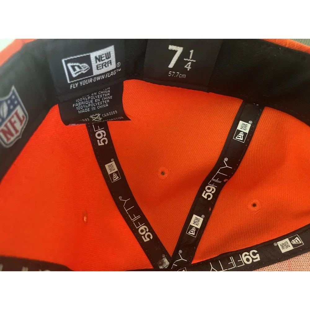 Miami Dolphins Hat Cap Fitted Mens 7 1/4 Orange NFL Football 59FIFTY New Era NWT